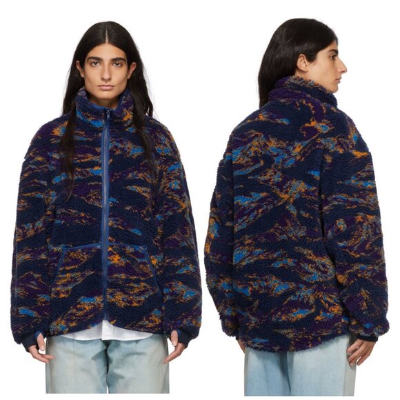 R13 Oversized Zip-Up Fleece JacketSz XS